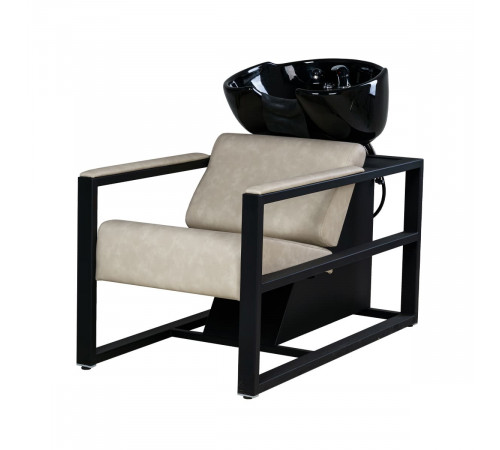 Парикмахерская мойка Дуглас на белом каркасе