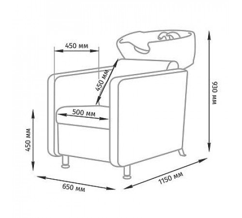 Комплект Кубо (кресло + мойка)