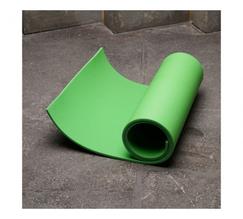 Коврик гимнастический рулонный однотонный 180*60*1 см ЗЕЛЕНЫЙ