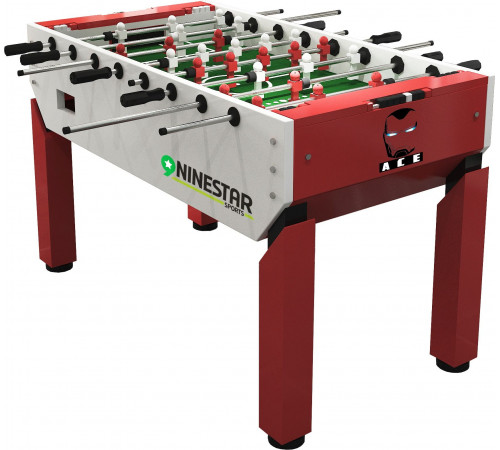 Игровой стол - футбол «Nine Star Iron Men» (151 x 82 x 42 см, красный)