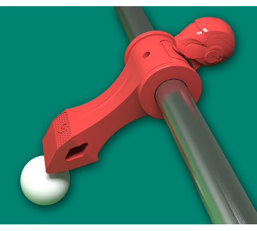 Игровой стол - футбол «Nine Star Iron Men» (151 x 82 x 42 см, красный)