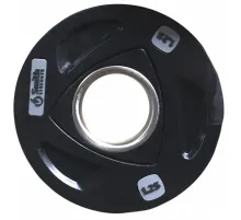 Диск для штанги Smith WP085-1,25 c 3-м хватом, обрезиненный, 1,25кг