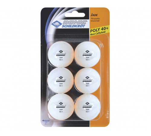 Мячики для н/тенниса DONIC JADE 40+, 6 штук, белый
