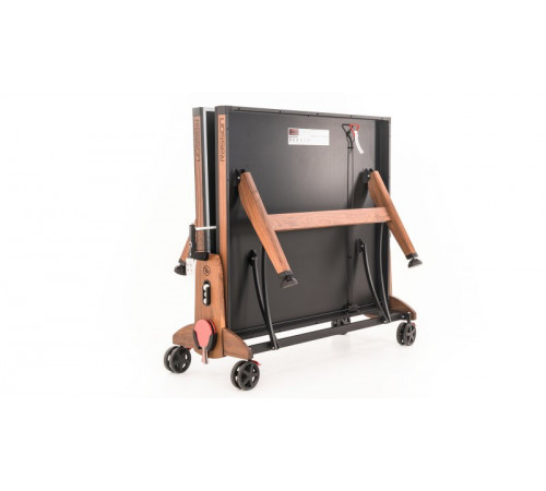 Теннисный стол складной для помещений "RASSON PREMIUM T03 Indoor" (274 х 152,5 х 76 см, натуральный орех) с сеткой