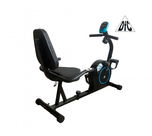 Велотренажер DFC B504R магнитный (черный корпус, голубая полоса)