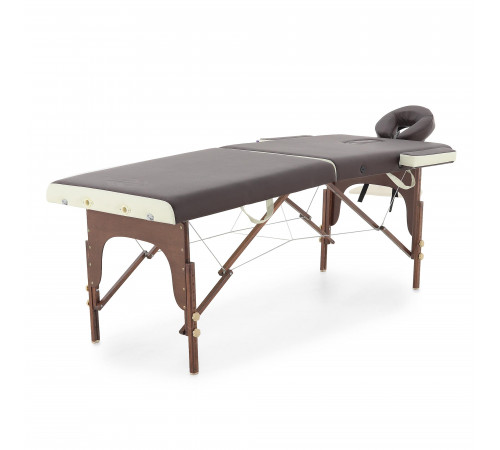 Массажный стол складной деревянный JF-AY01 2-х секционный (темная рама)