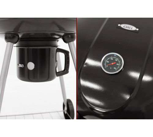 Круглый угольный гриль 22 дюйма (57 см) BISON